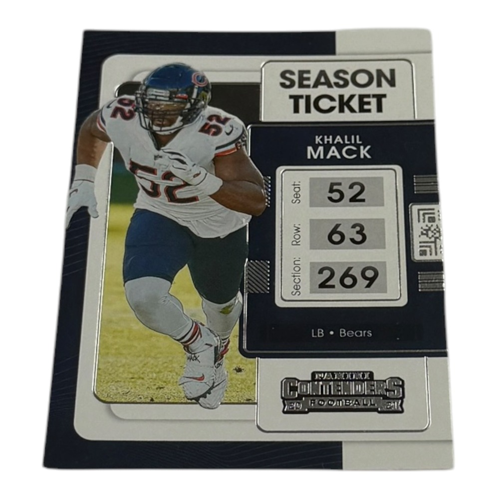 2021 Panini‎ Contenders Khalil Mack Chicago Bears Season Ticket Card 16 NFL